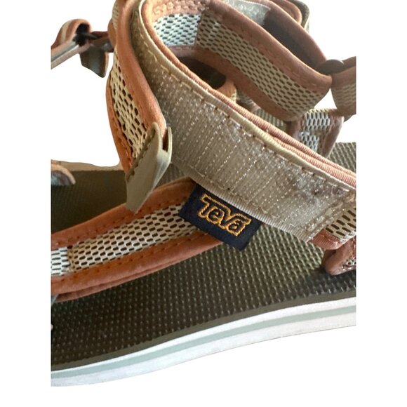 Teva Womens Platform Sandals Size 9 Mesh Straps Khaki Brown Adjustable Outdoor - Picture 3 of 6